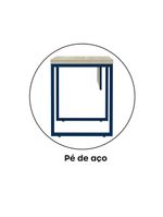 Mesa Escritório 1340x600x750mm M1340pe40tub Castanheira Natural-azul Delrei