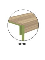 Mesa Escritório 1340x600x750mm M1340pe40tub Noce Naturalle-verde Miró