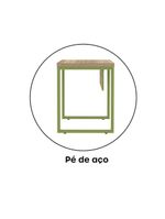 Mesa Escritório 1340x600x750mm M1340pe40tub Noce Naturalle-verde Miró
