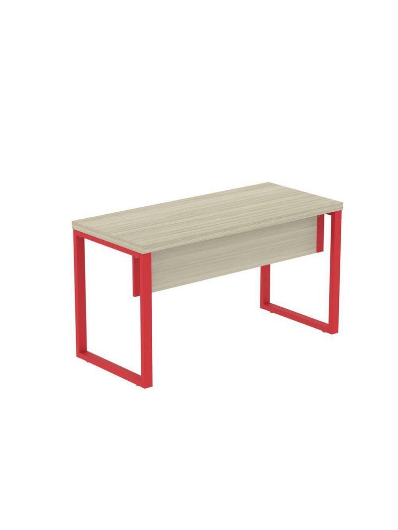 Mesa Escritório 1340x600x750mm M1340pe40tub Castanheira Natural-vermelho