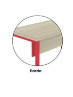 Mesa Escritório 1340x600x750mm M1340pe40tub Castanheira Natural-vermelho