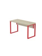 Mesa Escritório 1340x600x750mm M1340pe40tub Castanheira Natural-vermelho