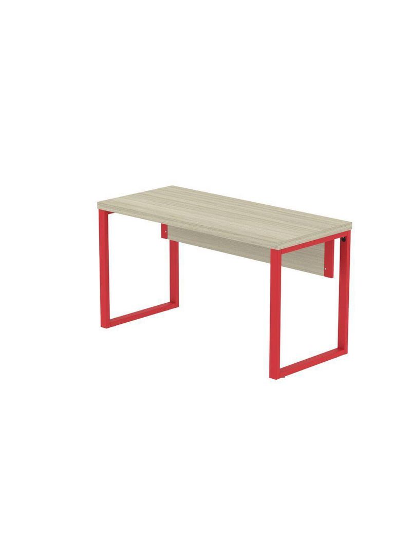 Mesa Escritório 1340x600x750mm M1340pe40tub Castanheira Natural-vermelho