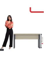 Mesa Escritório 1340x600x750mm M1340pe40tub Castanheira Natural-grafito