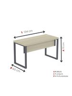 Mesa Escritório 1340x600x750mm M1340pe40tub Castanheira Natural-grafito
