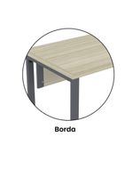Mesa Escritório 1340x600x750mm M1340pe40tub Castanheira Natural-grafito