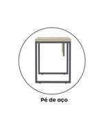 Mesa Escritório 1340x600x750mm M1340pe40tub Castanheira Natural-grafito