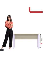 Mesa Escritório 1340x600x750mm M1340pe40tub Castanheira Natural-lilas