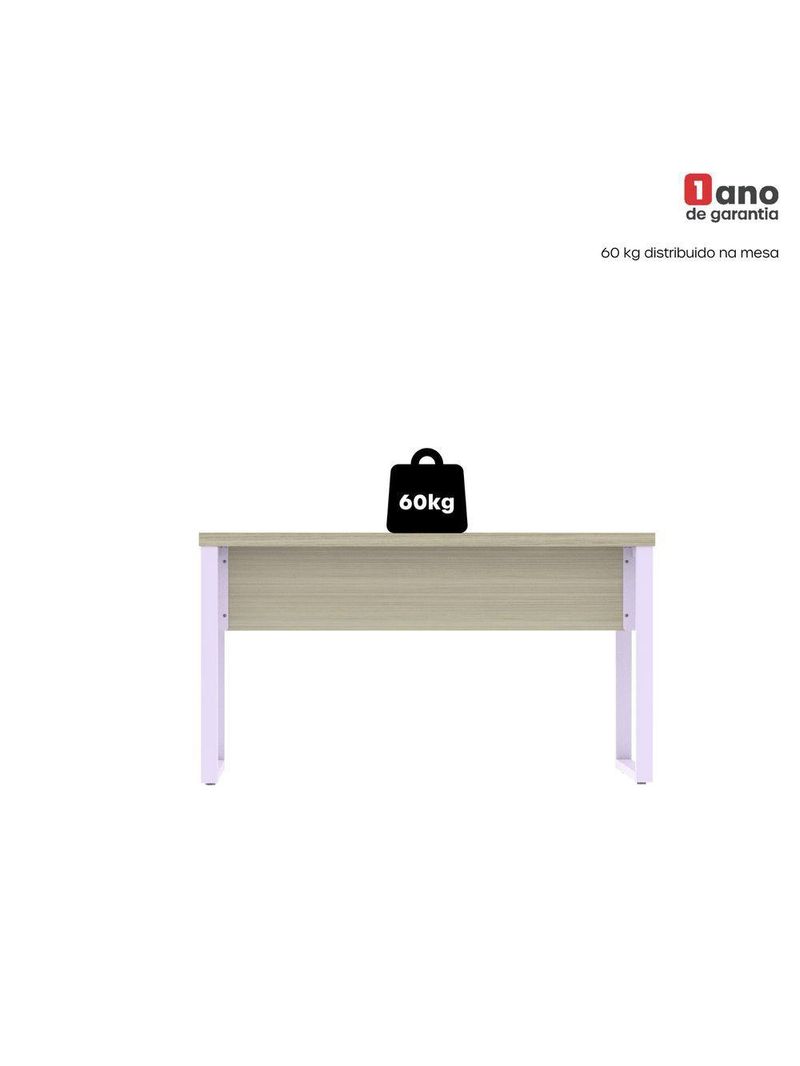Mesa Escritório 1340x600x750mm M1340pe40tub Castanheira Natural-lilas