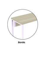 Mesa Escritório 1340x600x750mm M1340pe40tub Castanheira Natural-lilas