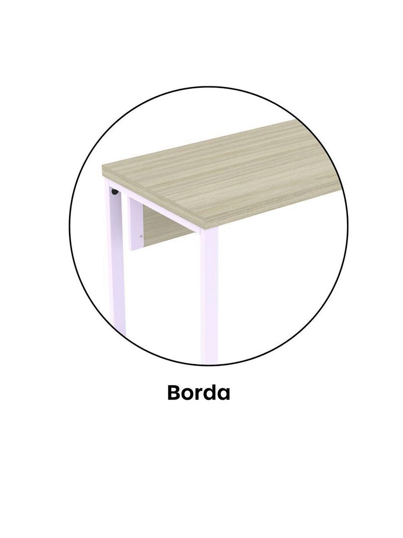 Mesa Escritório 1340x600x750mm M1340pe40tub Castanheira Natural-lilas