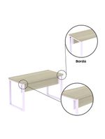 Mesa Escritório 1340x600x750mm M1340pe40tub Castanheira Natural-lilas