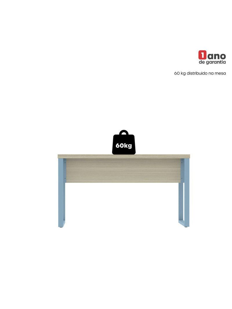 Mesa Escritório 1700x700x750 M170-70pe40tub Castanheira Natural-azul Dali