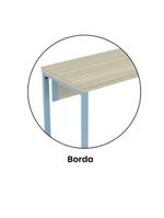Mesa Escritório 1700x700x750 M170-70pe40tub Castanheira Natural-azul Dali