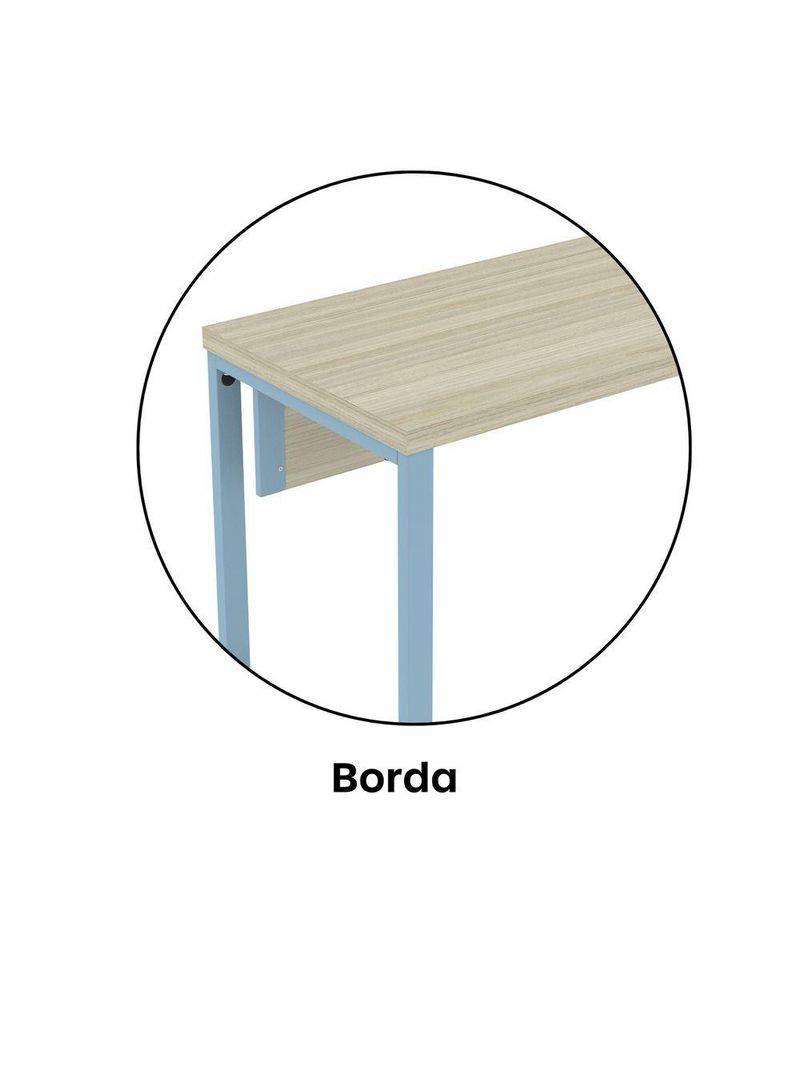 Mesa Escritório 1700x700x750 M170-70pe40tub Castanheira Natural-azul Dali