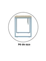 Mesa Escritório 1700x700x750 M170-70pe40tub Castanheira Natural-azul Dali