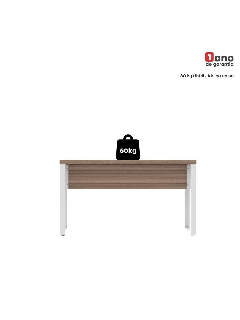 Mesa Escritório 1700x700x750 M170-70pe40tub Walnut-branco