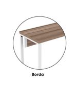 Mesa Escritório 1700x700x750 M170-70pe40tub Walnut-branco