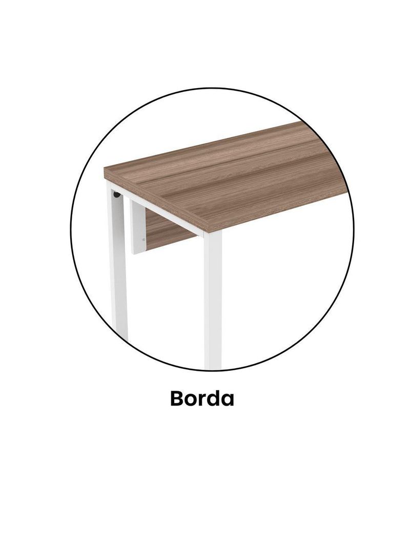 Mesa Escritório 1700x700x750 M170-70pe40tub Walnut-branco