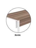 Mesa Escritório 1700x700x750 M170-70pe40tub Walnut-branco