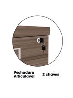 Arquivo De Escritório Em Madeira 4 Gavetas Pe40 Preto-walnut