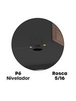 Arquivo De Escritório Em Madeira 4 Gavetas Pe40 Preto-walnut