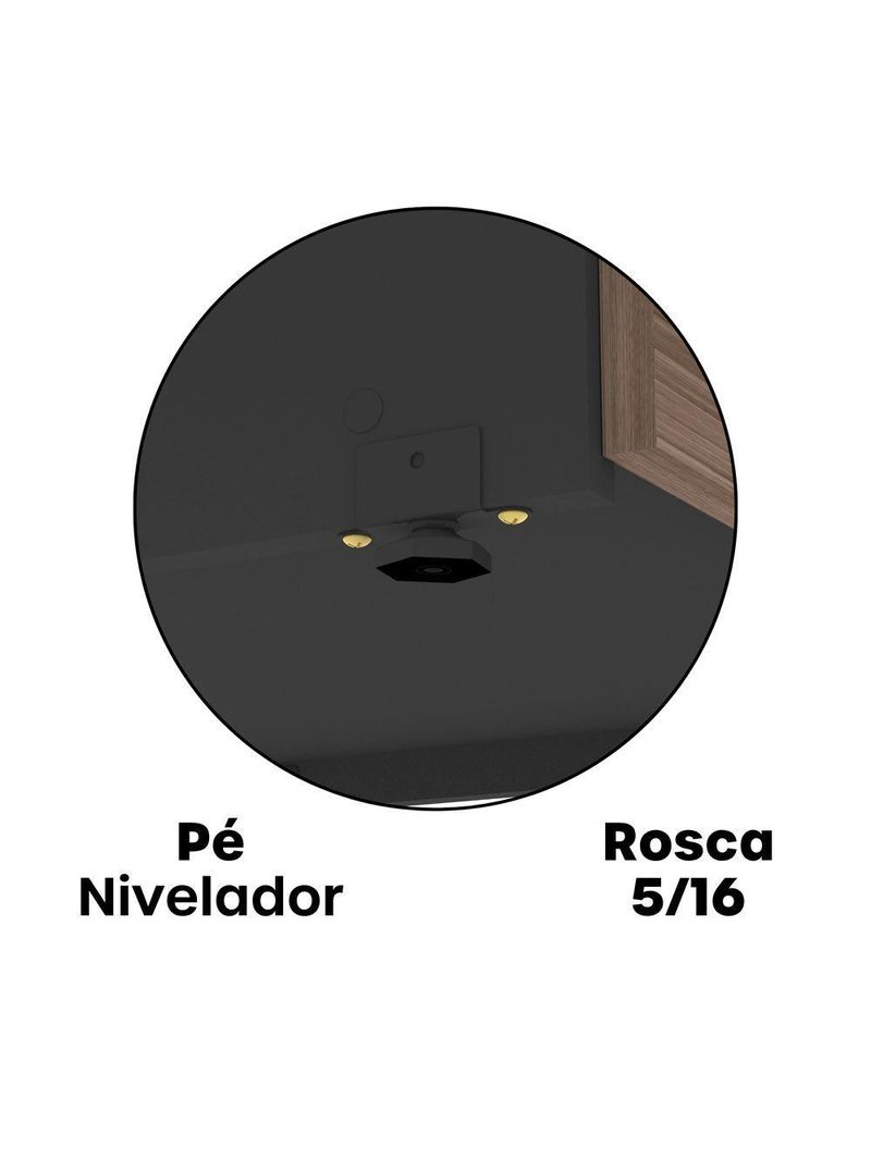 Arquivo De Escritório Em Madeira 4 Gavetas Pe40 Preto-walnut