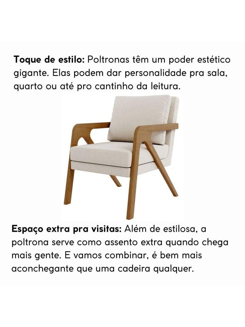 Poltrona Decorativa Sala De Estar Escritório Recepção Olinda Bouclé Bege