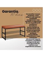 Sapateira Banco Estofado Assento Organizador Prateleiras Cor:caramelo
