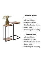 Conjunto Mesa Lateral E Apoio Aurora Demolição Preto