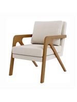 Kit 2 Poltrona Decorativa Moderna Para Sala Escritório Xangai Bouclé Bege