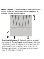 Cabeceira Estofada Cama Casal Queen Size 160 Cm Louise Suede Cinza Claro