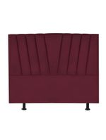 Cabeceira Estofada Cama Casal Queen Size 160 Cm Louise Suede Bordô