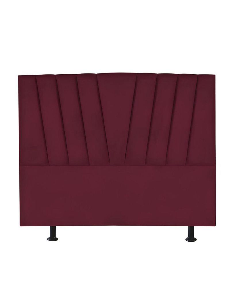 Cabeceira Estofada Cama Casal Queen Size 160 Cm Louise Suede Bordô