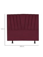 Cabeceira Estofada Cama Casal Queen Size 160 Cm Louise Suede Bordô
