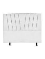 Cabeceira Estofada Cama Casal Queen Size 160 Cm Louise Suede Branco