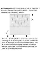 Cabeceira Estofada Cama Casal Queen Size 160 Cm Louise Suede Branco