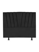 Cabeceira Estofada Cama Casal Queen Size 160 Cm Louise Suede Preto