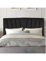 Cabeceira Estofada Cama Casal Queen Size 160 Cm Louise Suede Preto