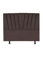 Cabeceira Estofada Cama Casal Queen Size 160 Cm Louise Suede Marrom
