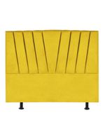 Cabeceira Estofada Cama Casal Queen Size 160 Cm Louise Suede amarelo