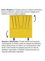 Cabeceira Estofada Cama Casal Queen Size 160 Cm Louise Suede amarelo
