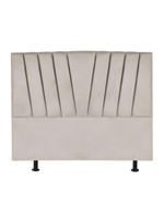 Cabeceira Estofada Cama Casal Queen Size 160 Cm Louise Suede Bege
