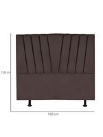 Cabeceira Estofada Cama Casal Queen Size 160 Cm Louise Corino Marrom