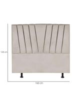 Cabeceira Estofada Cama Casal Queen Size 160 Cm Louise Linho Bege
