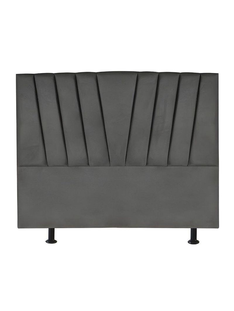Cabeceira Estofada Cama Casal Queen Size 160 Cm Louise Linho Cinza