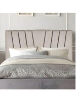 Cabeceira Estofada Cama Casal Queen Size 160 Cm Louise Corino Bege