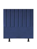 Cabeceira Estofada Cama Casal Queen Size 160 Cm Laura Veludo Azul Marinho