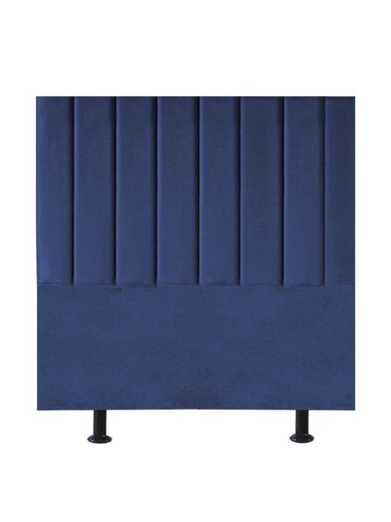 Cabeceira Estofada Cama Casal Queen Size 160 Cm Laura Veludo Azul Marinho