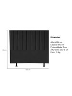 Cabeceira Estofada Cama Casal Queen Size 160 Cm Laura Veludo Preto